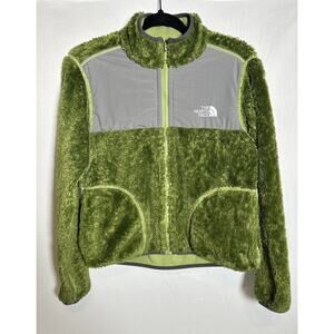 The North Face Jacket Women’s Small Green/Grey Fleece Polartec Osito Full Zip
